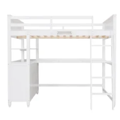 Full Size Wooden Loft Bed With Drawers, Shelves And Desk - ModernLuxe 16 Full Size Wooden Loft Bed With Drawers, Shelves And Desk - ModernLuxe -ModernLuxe GUEST c3992a1b 9260 46e7 91e0 03c2c94843ca