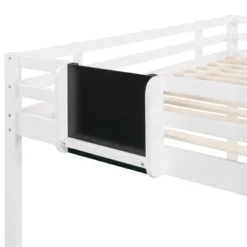 Twin Size Loft Wood Bed With Slide, Stair And Chalkboard - ModernLuxe -ModernLuxe GUEST c492ceab ef15 4be1 bf5b d2dc7c0fd2ea