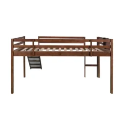 Full Size Wooden Loft Bed With Slide, Stair And Chalkboard - ModernLuxe -ModernLuxe GUEST c543733c 3a87 4d1a aedb f565b28fb44f