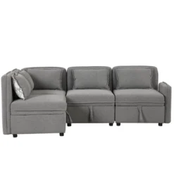 122.8" Minimalist Convertible Modular Sofa, Upholstered Sectional Sofa Couch With 5 Pillows-ModernLuxe -ModernLuxe GUEST c55d6496 6226 452d a300 c368aa7a8106