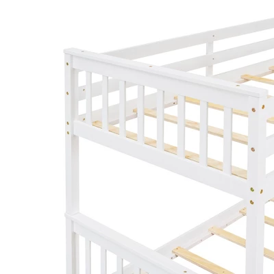 Twin Over Full Bunk Bed With Ladders And Two Storage Drawers-ModernLuxe 11 Twin Over Full Bunk Bed With Ladders And Two Storage Drawers-ModernLuxe - Image 9