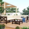 Outdoor Wooden Patio 4-Piece Sectional Sofa Set With Cushions And Table - ModernLuxe -ModernLuxe GUEST c639c0fc 63ba 4813 b3a8 769dd6c3186b