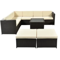 9-Piece Rattan Sectional Seating Group, Patio Conversation Set With Cushions And Ottoman-ModernLuxe 16 9-Piece Rattan Sectional Seating Group, Patio Conversation Set With Cushions And Ottoman-ModernLuxe -ModernLuxe GUEST c78d6878 c149 4a4d 8fc0 10b2c0dcc7d5