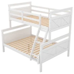 Twin Over Full Bunk Bed With Ladder And Safety Guardrail-ModernLuxe -ModernLuxe GUEST c7bdde01 2749 474a 99df a7dc5cf5c593