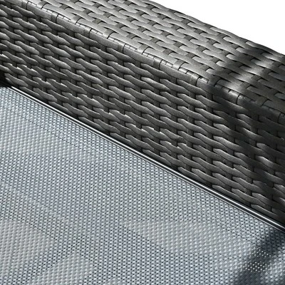 Patio Outdoor 3-Seat PE Rattan Swing Bed With Adjustable Curtains-ModernLuxe 14 Patio Outdoor 3-Seat PE Rattan Swing Bed With Adjustable Curtains-ModernLuxe - Image 12