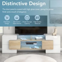 Versatile TV Stand For TVs Up To 80" With 2 Lighted Glass Shelves And LED Color Changing Lights - ModernLuxe 15 Versatile TV Stand For TVs Up To 80" With 2 Lighted Glass Shelves And LED Color Changing Lights - ModernLuxe -ModernLuxe GUEST c9ed8c52 0d58 4569 a5a9 c2c3666d32c7