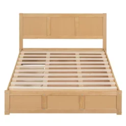 Wood Platform Bed With Underneath Storage And 2 Drawers-ModernLuxe -ModernLuxe GUEST ca1de42d 96a8 41fb 9990 88ba9e282bf2