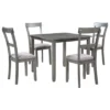 Modernluxe 5 Piece Industrial Dining Table Set Wooden Kitchen Table And 4 Chairs Gray -ModernLuxe GUEST ca61ffa9 99d8 49f2 8eae f22692b56f19