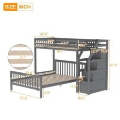 Twin Over Full Loft Bed With Staircase - ModernLuxe -ModernLuxe GUEST caa5c5d4 4cc0 449b ba46 47ad73376f79