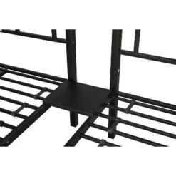 Twin Over Twin Metal Triple Bunk Bed With Ladder-ModernLuxe -ModernLuxe GUEST cbe71833 5b03 429e 9144 8312d0bca3a7