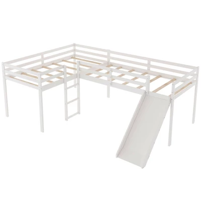 L-Shaped Twin Size Loft Bed With Ladder And Slide - ModernLuxe 6 L-Shaped Twin Size Loft Bed With Ladder And Slide - ModernLuxe - Image 4