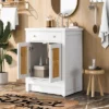 24" Bathroom Vanity With Single Undermount Sink, Combo Storage Cabinet With Pull-out Footrest White-ModernLuxe -ModernLuxe GUEST cc40527c 21a5 476f 8a4a e5a869430419