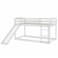 Twin Over Twin Bunk Bed With Convertible Slide And Ladder - ModernLuxe -ModernLuxe GUEST cca88794 3155 444e 9c8a 48364940b656