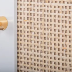 Set Of 2, Natural Rattan 2 Door Cabinets With 1 Adjustable Internal Shelf - ModernLuxe -ModernLuxe GUEST ccd73372 1f1d 4068 b34b cb2c109f48a9