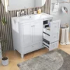 36" Modern Bathroom Vanity With USB Charging Port, 2 Doors And 3 Drawers - ModernLuxe -ModernLuxe GUEST ce693348 5776 4e08 86dc 158d6b9ac096
