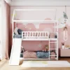 House Shape Twin Over Twin Bunk Bed With Slide - ModernLuxe -ModernLuxe GUEST ced3d7b3 70b3 4870 a9c6 1e2861f0365f