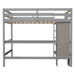 Full Size Loft Bed With Multifunction Shelves And Under-Bed Desk - ModernLuxe -ModernLuxe GUEST ceff4892 aab0 42bd b0b6 9ec0ddb6fb34