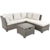 6PCS Patio PE Rattan Conversation Set, Outdoor All-weather Wicker Sectional Sofa Set, Beige-ModernLuxe -ModernLuxe GUEST cf508e72 5600 4251 a360 96aa696bf388