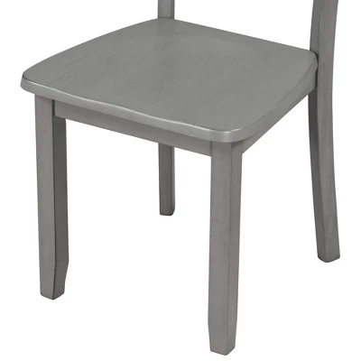 Farmhouse 5-piece Wooden Dining Set With 2 Dining Chairs And 2 Benches-ModernLuxe 11 Farmhouse 5-piece Wooden Dining Set With 2 Dining Chairs And 2 Benches-ModernLuxe - Image 9