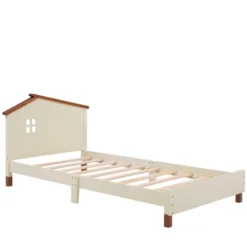 Wood Platform Bed With House-shaped Headboard-ModernLuxe -ModernLuxe GUEST d0e45f6a e8d0 4137 83d0 6d52e8016944