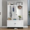 40" 3-in-1 Design Hall Tree With 4 Hooks, Coat Hanger And Entryway Storage Bench - ModernLuxe -ModernLuxe GUEST d1ec1717 fd66 44d0 9f19 134de440eb71