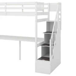 Twin Size Loft Bed With Storage Staircase And Built-in Desk-ModernLuxe 20 Twin Size Loft Bed With Storage Staircase And Built-in Desk-ModernLuxe -ModernLuxe GUEST d284e7b1 7c97 4c80 bd0e bbfc2de14f59