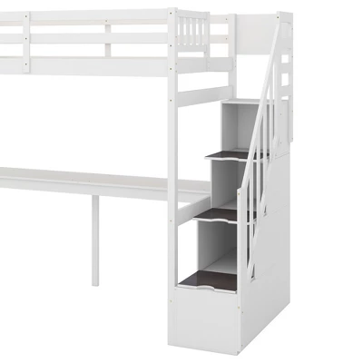 Twin Size Loft Bed With Storage Staircase And Built-in Desk-ModernLuxe 11 Twin Size Loft Bed With Storage Staircase And Built-in Desk-ModernLuxe - Image 9