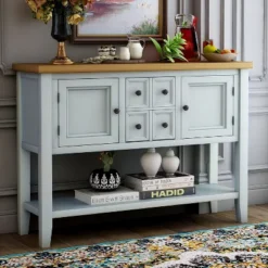 Modernluxe Cambridge Series Buffet Sideboard Console Table With Bottom Shelf -ModernLuxe GUEST d28d175d 3b04 4185 a3f5 dcb6510b7034