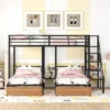 Full Over Twin-Twin Triple Bunk Bed With Drawers And Staircase - ModernLuxe -ModernLuxe GUEST d2ed5c9e 32a4 4f96 bcd4 f108ddee8786