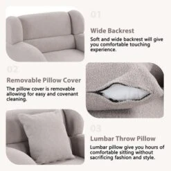 360 Degree Swivel Barrel Chair With Footstool, Accent Chair With Ottoman-ModernLuxe -ModernLuxe GUEST d3c48008 7113 4b51 b525 acda392cd632