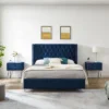 Button-Tufted Platform Bed With One Nightstand - ModernLuxe -ModernLuxe GUEST d3f03bd6 b7e9 4b83 8ab9 b7380f3e4c73