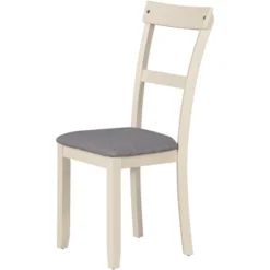 5 Piece Industrial Dining Table Set Wooden Kitchen Table And 4 Chairs, Cottage White - ModernLuxe -ModernLuxe GUEST d42ddeb2 ebe5 4eb2 9e43 faa60806bf6b