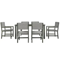 Outdoor 6-Seat Acacia Wood Dining Set For Yard, Terrace, Balcony - ModernLuxe -ModernLuxe GUEST d4710042 8b87 45d1 8d7e 4dc5b5ab6aad