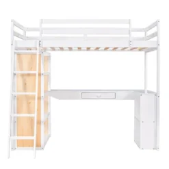 Loft Bed With Ladder, Shelves, And Desk - ModernLuxe -ModernLuxe GUEST d48931df e00d 45c8 821d 1a2738d3cba4