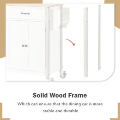 54.3 Inch Width Kitchen Island Cart With Solid Wood Top, 4 Door Cabinet, Two Drawers, Spice Rack And Locking Wheels-ModernLuxe -ModernLuxe GUEST d5f3b41d 698a 4174 81e2 fd8ba3edd2c8