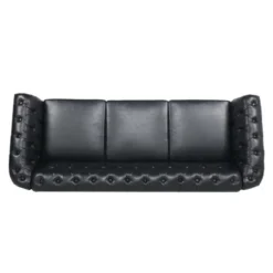 84.65" Chesterfield Rolled Arm 3 Seater Upholstered Sofa, Tufted Sofa Couch-ModernLuxe -ModernLuxe GUEST d6186564 005e 4eb4 85a6 204be98cf797