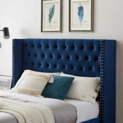 Button-Tufted Platform Bed With One Nightstand - ModernLuxe -ModernLuxe GUEST d6e4620a 369f 4e00 8a87 c0052d306e47
