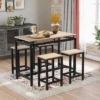 Modernluxe 5-Piece Kitchen Counter Height Table Set With 4 Chairs-Industrial 1 Modernluxe 5-Piece Kitchen Counter Height Table Set With 4 Chairs-Industrial -ModernLuxe GUEST d72ad33a fa49 47a8 ae71 f36ca8cac126
