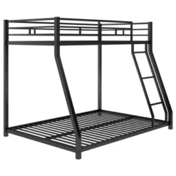 Twin Over Full Metal Floor Bunk Bed With Ladder-ModernLuxe -ModernLuxe GUEST d82ed8e1 6491 4508 bec3 e198365b53e6