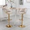 Set Of 2 Modern Style 360 Degree Swivel Bar Stools With Metal Adjustable Base - ModernLuxe -ModernLuxe GUEST d89fc348 2387 4210 ac51 ef51beb70878