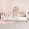 Twin Size Upholstered Daybed With Cartoon Ears Shaped Headboard-ModernLuxe -ModernLuxe GUEST d90535fe b72a 4ea1 975f 69c638dd5430