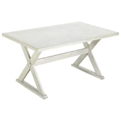 6 PCS Rustic Wood Dining Table Set, Rectangular Trestle Table With 4 Upholstered Chairs & Bench-ModernLuxe -ModernLuxe GUEST d96ce0d3 6ccd 4083 9caa 5e72793a1af1