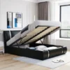 Upholstered Faux Leather Platform Bed With A Hydraulic Storage System-ModernLuxe -ModernLuxe GUEST d9b37a44 f440 462a be91 3fdb0ea54f35