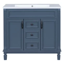 36" Bathroom Vanity With Top Sink, 2 Soft Close Doors And 2 Drawers, Royal Blue - ModernLuxe -ModernLuxe GUEST dabfd40e 1d8c 4e42 8f48 e37a54f211df