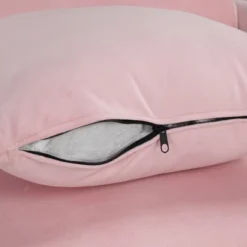 Velvet Upholstered Sofa With Armrest Pockets, 2 Pillows And Golden Metal Legs-ModernLuxe -ModernLuxe GUEST db87de37 a9c4 45d3 844b bb8fe6a6719f