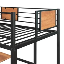 Twin Metal Loft Bed With Desk And Shelve - ModernLuxe -ModernLuxe GUEST dbcbe991 dfab 4511 a5b3 8ace73e6fc83