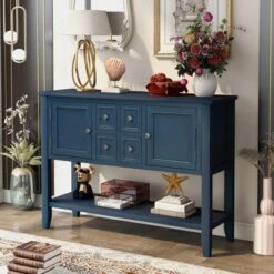 Modernluxe Cambridge Series Buffet Sideboard Console Table With Bottom Shelf -ModernLuxe GUEST dc474568 d9a8 4092 9a37 66bffce70ee2