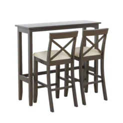 Farmhouse 48" 3-Piece Rectangular Wood Bar Height Dining Set-ModernLuxe 16 Farmhouse 48" 3-Piece Rectangular Wood Bar Height Dining Set-ModernLuxe -ModernLuxe GUEST dc664870 4b48 4517 b055 2a30de1ba0ce