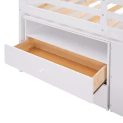 Twin Size Low Loft Bed With Storage Steps And Portable Desk-ModernLuxe -ModernLuxe GUEST dc938374 0be3 4da4 b9f4 0b7e6971f465