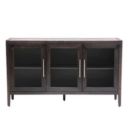 Modern Sideboard, Buffet Storage Cabinet With Tempered Glass Doors And Adjustable Shelves-ModernLuxe -ModernLuxe GUEST dd1f0957 de63 46e4 ba15 f56ab3f3f398